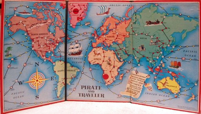 Pirate and Traveler Game Board.